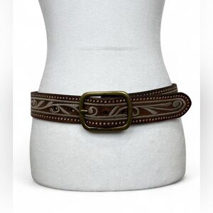 Ralph Lauren Brown Belt with Gold Buckle